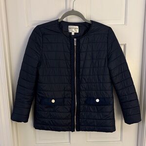 Patty Kim Quilted Navy Puffer Jacket